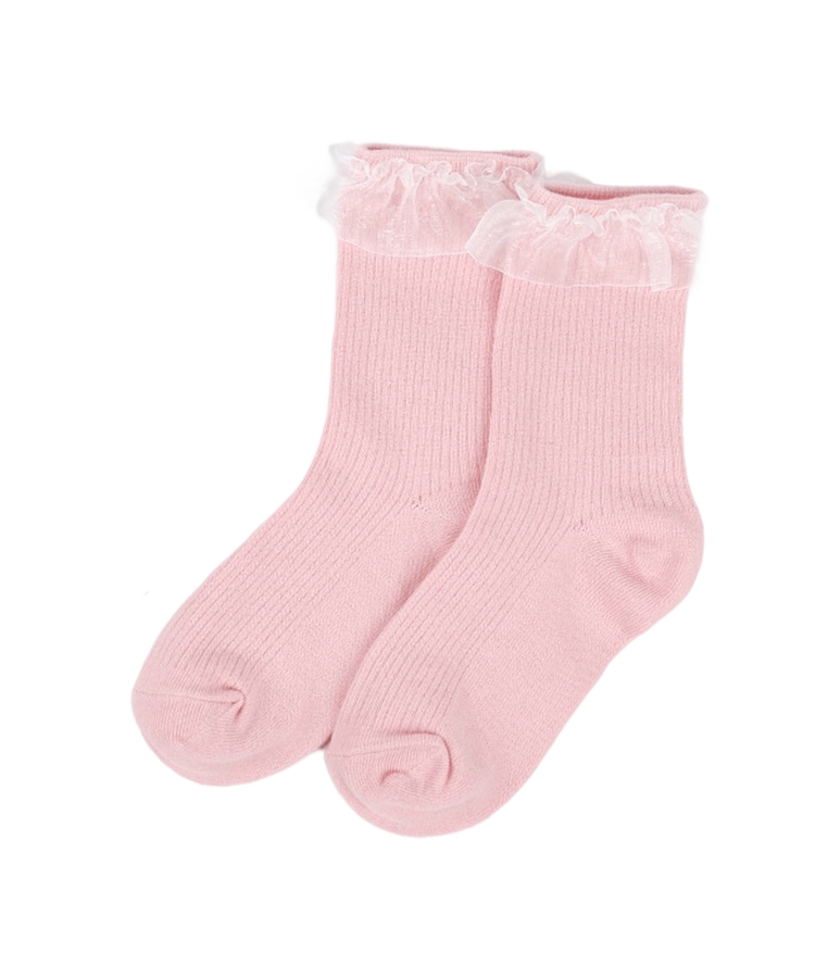 Meias de renda de cilindro duplo para mulheres