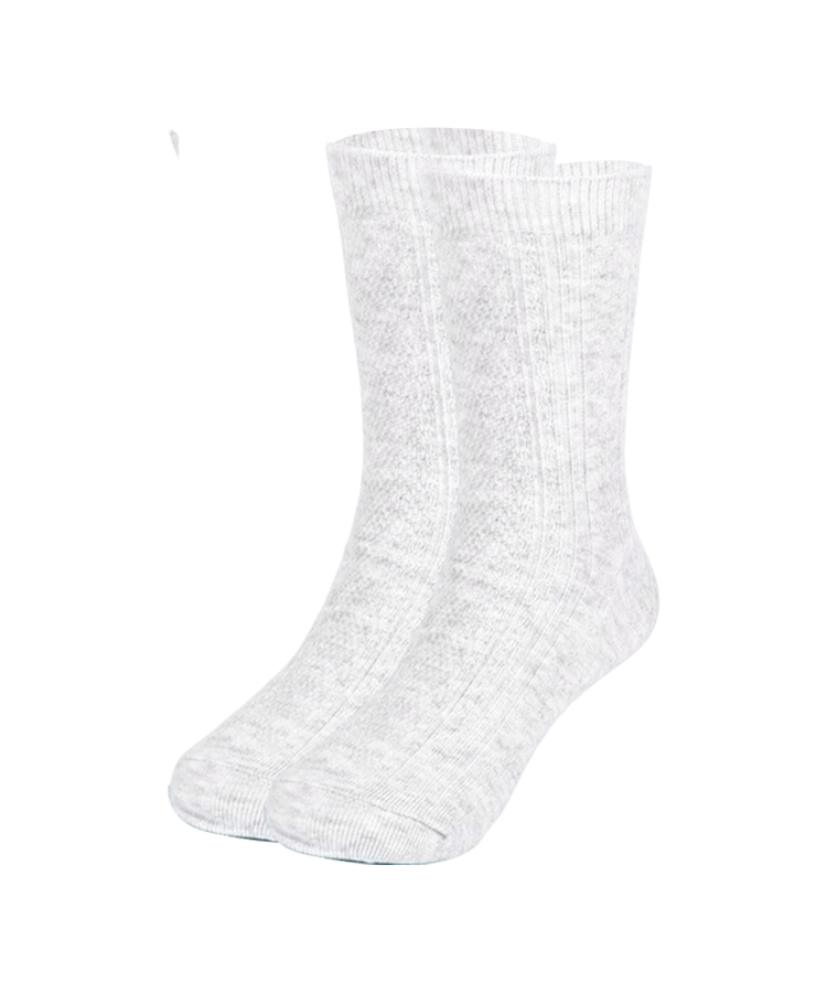 Meias lisas de cilindro duplo para mulheres