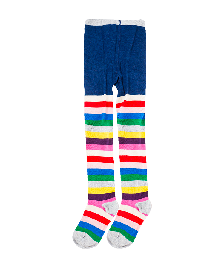 Meia-calça Jacquard de algodão penteado para criança