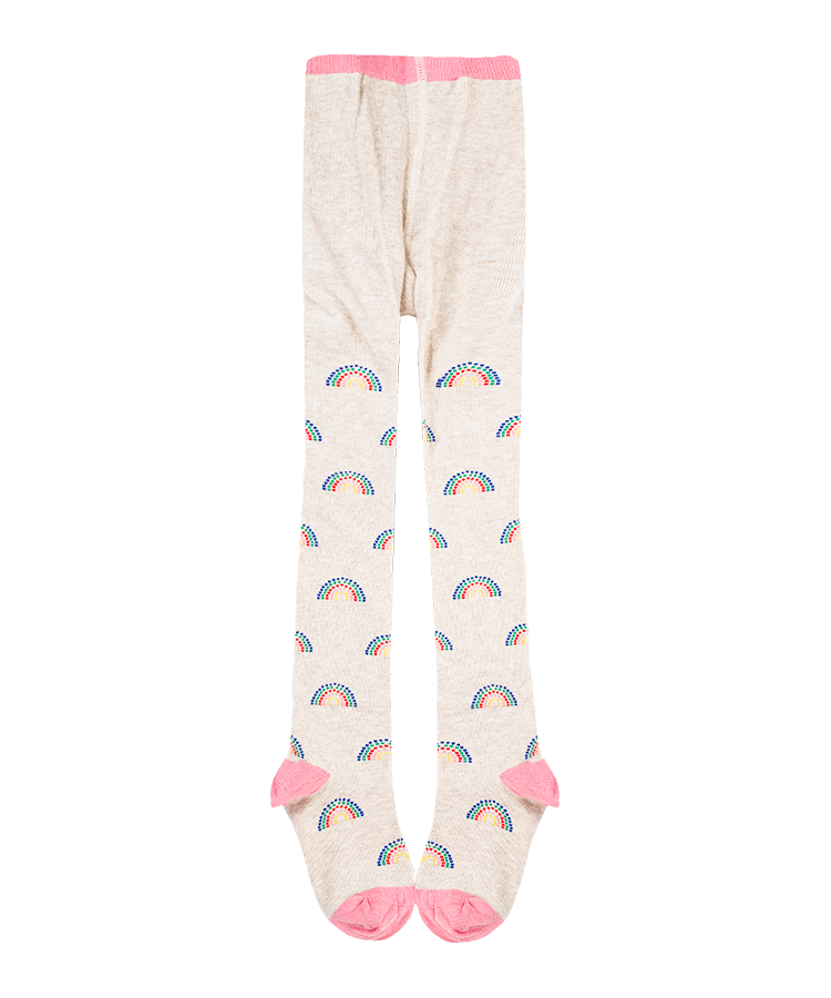 Meia-calça Jacquard de algodão penteado para criança