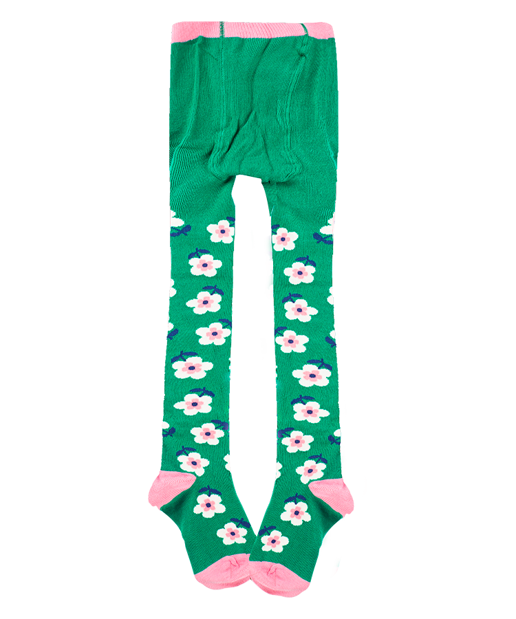 Meia-calça Jacquard de algodão penteado para criança